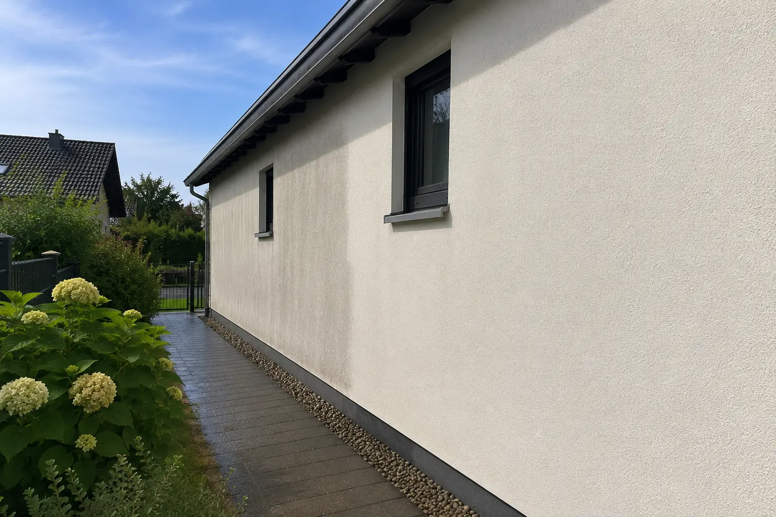 Fassadenreinigung Mainz Putzfassade Vorher Nachher RELTRO